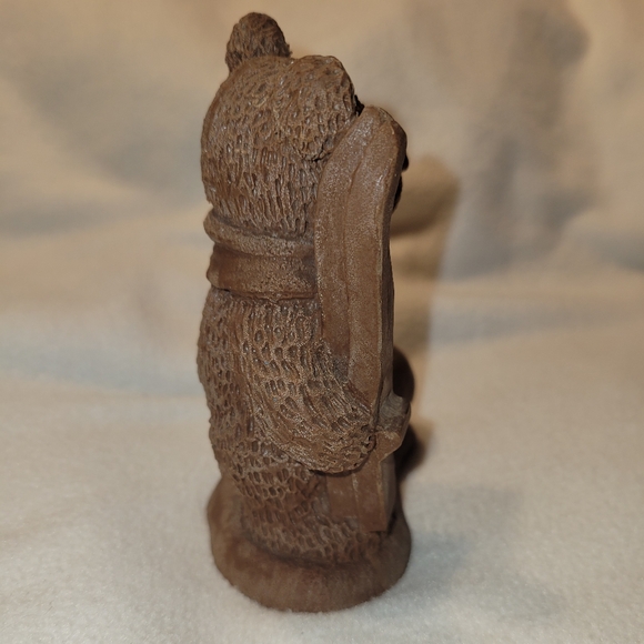 Vintage 1987 #1750 Pecan Resin Ski Bear Figurine with Base - Picture 6 of 9